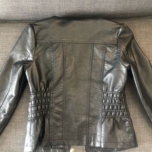 Black faux leather jacket